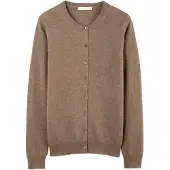 GOBI Cashmere Casaco de malha 'Essential' bege escuro