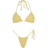 Acuarela Brand Biquíni 'Rio Triangle Bikini Set' amarelo pastel