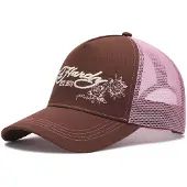 Ed Hardy Boné castanho / cor-de-rosa / offwhite