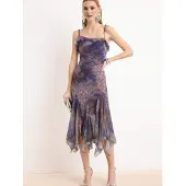 Trendyol Vestido azul pombo / oliveira / berinjela / malva