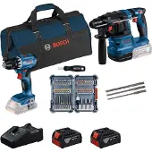 Bosch Kit De Ferramentas Elétricas Gsr18v-45+gbh18v-22+45acc+2x4.0ah+bolsa