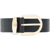 Armani Exchange para mulher. XW002619AF22693UC001 Cinto de língua preto (80cm), Casual, Pele