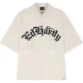 Ed Hardy Camisa ecru / cinzento claro / preto