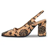 Nae Vegan Shoes Sapatos com cunha frontal 'LILOU' castanho