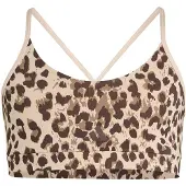 Adidas Top desportivo 'ANIMAL PRINT SPORT' bege / castanho escuro