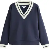 Next Sweatshirt navy / branco