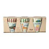 Rice Conjunto De Copos Abc Print 160 Ml