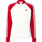 Adidas Originals Casaco em moletão 'SUPERSTAR' vermelho / branco