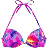 Venice beach Top de biquíni azul ultramarinho / orquídea / laranja / vermelho escuro
