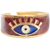 Les Reines Anel 'Eye of Grand Bazaar' ouro