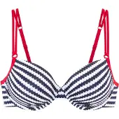 s.Oliver Top de biquíni navy / branco