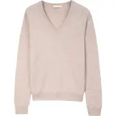GOBI Cashmere Pullover 'Women's Essential Cashmere V-Neck Sweater' branco natural