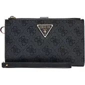 GUESS Carteiras 'LAUREL II SLG DBL ZIP ORGNZR' cinzento / preto