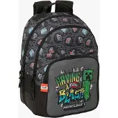 Minecraft Mochila Double Minecraft Graffiti 20l 32x15x42 Cm