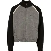 Another Cotton Lab Casaco de malha 'Another' antracite / preto / branco