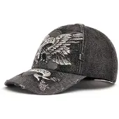 Ed Hardy Boné 'Brave Hearts' cinzento / preto denim / branco