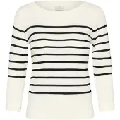 Kaffe Pullover 'Lizza' preto / branco