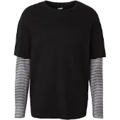 Urban Classics Camisa preto / branco