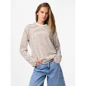 Pieces Camisa 'PCSadie' bege / branco