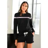 H.I.S. Sweatshirt rosa escuro / preto / branco