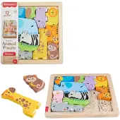Fisher Price Quebra-cabeça De Animais De Madeira