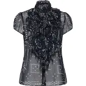 Saint tropez Blusa 'Lilja' azul noturno / branco