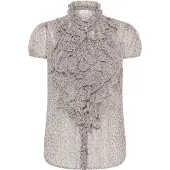 Saint tropez Blusa 'Lilja' cinzento / oliveira / vermelho escuro