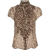 Saint tropez Blusa 'Lilja' estuque / castanho / preto