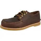 Timberland para homem. TB0A5NJ1EM41 Mocassim de couro Crafted Boat marrom (42 W), Preto, Plano, Cordão, Clássico