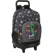 Safta Mochila Com Rodas Compact Extraible Minecraft Graffiti 33l 33x22x45 Cm