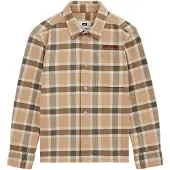 We fashion Camisa bege / castanho / cinzento claro / cinzento escuro