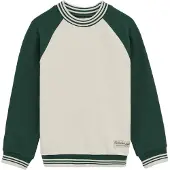 We fashion Sweatshirt marfim / verde escuro