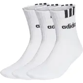 Adidas Meias de desporto '3-Stripes Linear' preto / branco