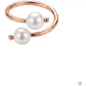 Purelei Anel 'Pearl Muse' ouro rosa / branco pérola