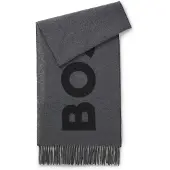 BOSS Cachecóis 'Rikard' cinzento escuro / preto