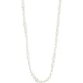 Pilgrim Colar 'Elliana' prata / branco pérola