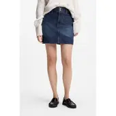 BOSS para mulher. 50559404 Minissaia lisa azul (34), Casual, Algodão, Denim