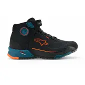Alpinestars CR-X DS Sapatilhas Preto/Azul-turquesa/Laranja néon 9