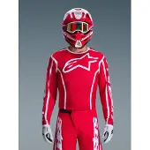 Alpinestars Fluid Apex MX Jersey Vermelho/Branco L homens