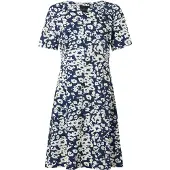 Marc Cain Vestido navy / branco