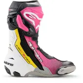 Alpinestars Supertech R Botas Preto/Cor-de-rosa/Branco/Amarelo 41 unissexo