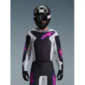 Alpinestars Fluid Grid MX Jersey Preto/Cinzento/Lilás XL homens