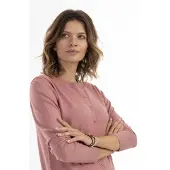 Usha Casaco de malha rosa escurecido