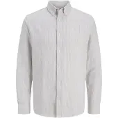 Jack & Jones Camisa 'JREBOSCAR' bege escuro / branco