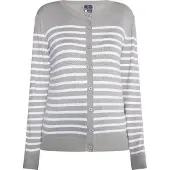 Dreimaster Maritim Casaco de malha cinzento / branco