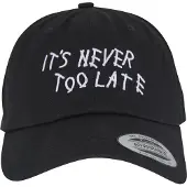Mister tee Boné 'Never Too Late' preto / branco