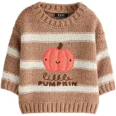 Next Pullover 'Halloween' creme / castanho / castanho escuro / vermelho claro