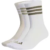 Adidas Meias 3-Stripes Cushioned Crew – Embalagem de 3 pares