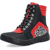 Rieker Botim com fivela vermelho / preto / branco