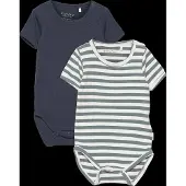 Minymo Macacão/Body bege / azul pombo / azul escuro